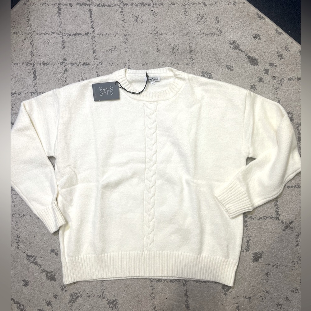 Area Stars White Crewneck Sweater